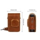 thumbnail image 2 of Reemplazo del protector del estuche de viaje de cuero PU de estilo retro para mini cámara Liplay con correa para el hombro, marrón Jumpingount EL2133-07B, 2 of 2