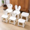 thumbnail image 3 of Folding Stool Lightweight Portable Cartoon White Step Stool With Carrying Handle for Children Dinasour M, 3 of 5