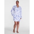 thumbnail image 2 of Joyspun Women's Dreamy Soft Collection Notch Collar Sleepshirt with Long Sleeves, Sizes XS-3X, 2 of 6