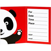 Unique Industries Birthday Panda Invitations, 8 Pack