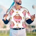 thumbnail image 5 of Lsque Sloth with Donuts1 Pattern Mens Polo Golf Shirts Funny Graphics Shorts Sleeve Button Shirts Baseball T-shirt-Large, 5 of 7