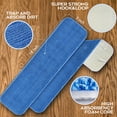 thumbnail image 4 of MATTHEW CLEANING 18'' Microfiber Spray Mop Replacement Pads Heads for Wet Dry Reusable Mops Floor Home Commercial Cleaning Refills, Machine Washable Fits Fit Most Spray Mops Blue (3 Packs), 4 of 7