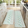 thumbnail image 4 of Kitchen Rugs Sets Of 2,Light Blue Christmas Tree Pattern Anti Fatigue Kitchen Mat Rugs Non Slip Washable,Decorative Kitchen Floor Mats for Kitchen,Sink,Laundry,17"X47", 4 of 5