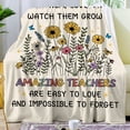thumbnail image 2 of Teacher Appreciation Gifts Blanket for Women Men,Funny Teachers Thank You Retirement Birthday Gift from Students 80"x60", 2 of 7