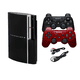 thumbnail image 1 of Sony Playstation 3 PS3 Original 80GB Console Refurbished Black with Official OEM Two Controllers Black & Red, 1 of 8
