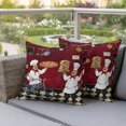 thumbnail image 2 of Retro Cartoon Chef Outdoor Waterproof Throw Pillow Covers Set of 2, 16"x16", Vintage Classic Pizza Food Rustic Red Farmhouse Decorative Pillow Covers Outside Cushion Case for Patio Porch Garden, 2 of 9