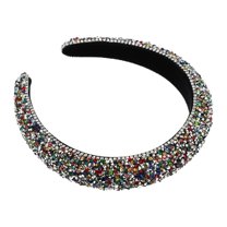 Unique Bargains 1 Pc Rhinestone Headband Bling Padded Hairband Hair Accessories for Women Multicolor 1.18 Inch