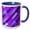 Blue/White, variant on 3drose, Seamless Abstract Diagonal Stripe Pattern Background Design, 15oz Mug