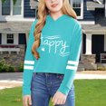 thumbnail image 4 of LUOGENLI Hoodies St. Patrick's Day Hoodies for Girls 12-14 with Pockets Children Girls Long Sleeve Letters Solid Color Short Hoodie Hoodie Top for Large Children Sky Blue 4-5 Years, 4 of 4