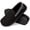 Black, variant on Men's Comfort Memory Foam Moccasin Slippers Breathable Terry Cloth House Shoes with Anti-Skid Rubber Sole