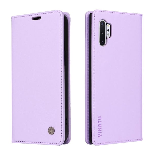 Funda para Samsung Galaxy Note 10 Plus Estuche de Cuero PU Tipo Cartera con Ranuras para Tarjetas y Cierre Magnético