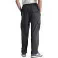 thumbnail image 5 of Men's Cargo Sweatpants Open Bottom Fleece Hiking Jogger Cargo Sweatpants for Men with Pockets, 5 of 7