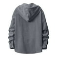 thumbnail image 5 of Wancir Men's & Boys Hooded Corduroy Shirts Jacket Long Sleeve Button Down Shirt Jacket, 5 of 8