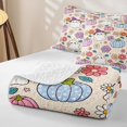 thumbnail image 4 of Manfei Funny Ghosts Flowers Twin Quilt Set,Happy Halloween Twin Coverlet Set,Pink,2pcs, 4 of 7