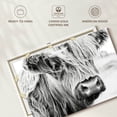 thumbnail image 6 of Elephant Stock Long Haired Cow Wall Art - Horizontal Canvas Wall Art - Living Room Wall Decor - Animal Canvas - Gray And White Decor - 48" x 32", 6 of 8