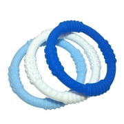 Baby Teething Ring 3 Pack - mooi baby - 100% Silicone Infant Baby Teether Toy