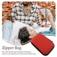 thumbnail image 4 of Tholdsy bolsa de almacenamiento de cable de datos organizador de bolsillo de malla de estilo simple al aire libre interior auricular organizador de Carpetas de archivos Rojo, 4 of 6