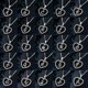 thumbnail image 4 of Collar con colgante de corazón de circonita cúbica con inicial de 26 letras del alfabeto de la A a la Z para mujer M---Código de modelo 29159, 4 of 4