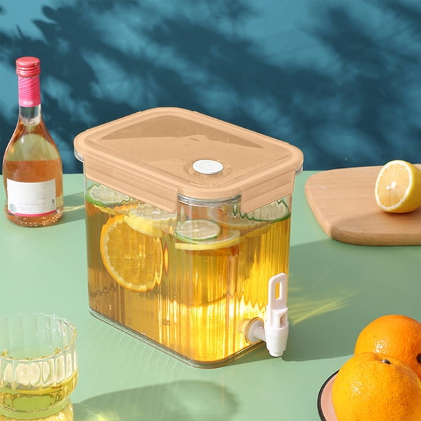 Fiudx Dispensador de Bebidas de 3,5 L, Recipiente Portátil para Té de Frutas, Grifo Antigoteo, Soporte para Limonada Helada, Multiusos para Fiestas y Barbacoas, Diseño Fácil de Limpiar, 20,3 X 12,5 X