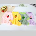 thumbnail image 4 of 2 piezas de ropa para perros pequeños de peluche, ropa para perros de terciopelo coral de cuatro patas con frutas, 25*37cm, 4 of 4