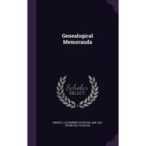 Genealogical Memoranda (Hardcover)