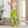 thumbnail image 5 of Vsdgher Green Apple Print Mens Pajama Pants Sleep & Lounge Pants, PJ Bottoms With elastic waistb and Pockets, 5 of 5