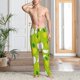 thumbnail image 2 of Balery Green Apple Pantalones de pijama para hombre, pijama ultraligero, pantalón de descanso-Small, 2 of 6