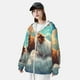 thumbnail image 3 of Balery Cloud Guinea Pig Sudadera ligera de manga larga con capucha y protección solar UPF 50+ para hombre y mujer, ideal para pesca y running-Large, 3 of 7