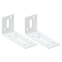 Uxcell Adjustable L Corner Braces, 2Pcs 80 x 40 x 30mm Stainless Steel L Corner Code for Furniture Mending, White