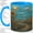 Blue, variant on Sunflower Countryside Accent Mug, 11oz Ceramic Coffee Cup for Nature Fans