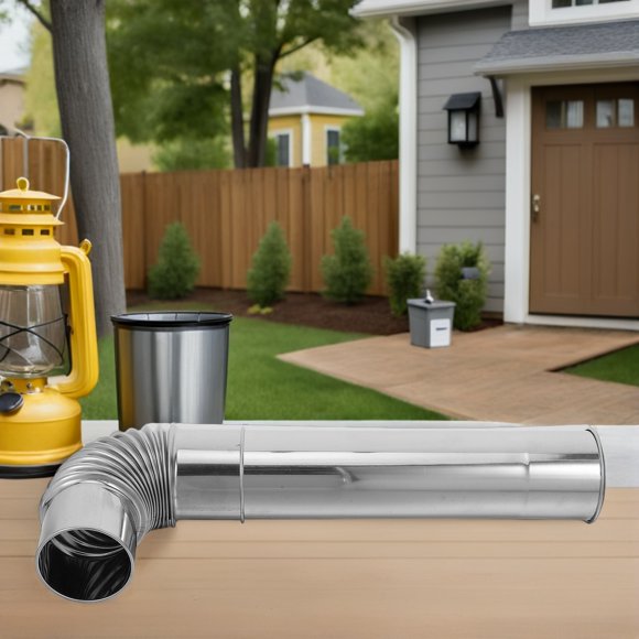 WASHWEPE 1Jgo Tubo Flexible De Chimenea Para En Inoxidable Con Codo Para Ventilación En Tiendas