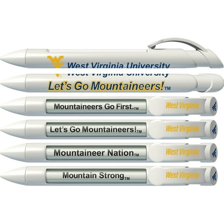 - West Virginia Mountaineers Braggin' Rights Pen by Greeting Pen Rotating Message Pen - 6 Pack (20563)