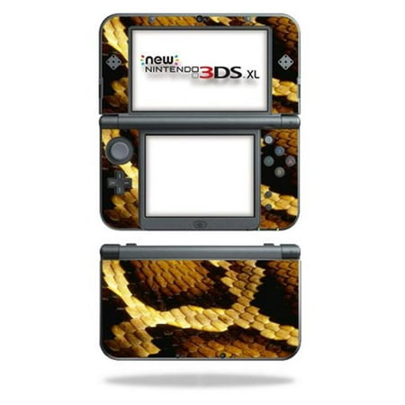 MightySkins NI3DSXL2-Python Skin Decal Wrap for New Nintendo 3DS XL 2015 Cover Sticker - Python Each Nintendo 3DS XL (2015) kit is printed with super-high resolution graphics with a ultra finish. All skins are protected with MightyShield. This laminate protects from scratching  fading  peeling and most importantly leaves no sticky mess guaranteed. Our patented advanced air-release vinyl guarantees a perfect installation everytime. When you are ready to change your skin removal is a snap  no sticky mess or gooey residue for over 4 years. You can t go wrong with a MightySkin. Features Nintendo 3DS XL (2015) decal skin Nintendo 3DS XL (2015) case Nintendo 3DS XL (2015) skin Nintendo 3DS XL (2015) cover Nintendo 3DS XL (2015) decal This is Not a hard case. It is a vinyl skin/decal sticker and is NOT made of rubber  silicone  gel or plastic. Durable Laminate that Protects from Scratching  Fading & Peeling Will Not Scratch  fade or Peel Proudly Made in the USA Nintendo 3DS XL (2015) NOT IncludedSpecifications Design: Python Compatible Brand: Nintendo Compatible Model: 3DS XL (2015) - SKU: VSNS55277