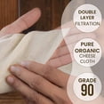 thumbnail image 3 of Muslin Cloths for Cooking, Pack of 10 (50X50CM), Unbleached, Cotton Reusable and Washable Cheese Cloths for Straining, 3 of 7