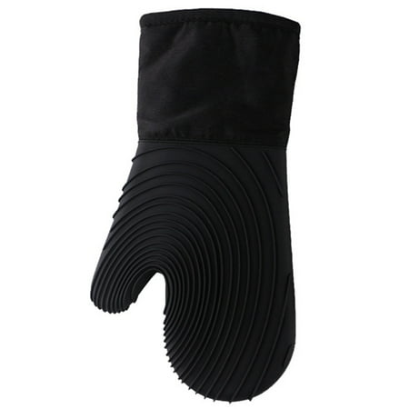 

Kitchen Oven Glove Silicone: Cotton Heatproof Oven Mitt Microwave Glove for Home