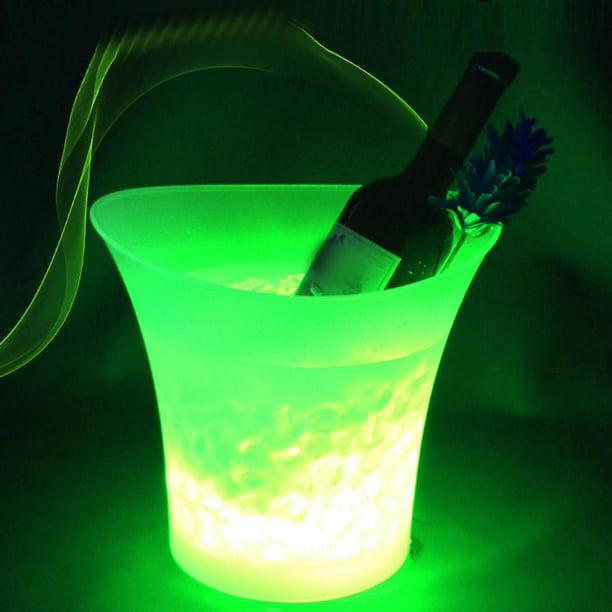 Cubo enfriador de bebidas de vino luminoso 5L para fiesta de boda perfecl Cubeta de hielo
