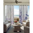 thumbnail image 4 of Lavender Blackout Curtains 90 Inches Long for Bedroom, Pastoral Pastel Purple Pink Wildflower Thermal Insulated Room Darkening Black Out Window Curtain Panels Grommet Drapes for Living Room, 4 of 8