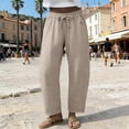 thumbnail image 2 of Pants For Women Barrel Sweatpants Baggy Barrel Wide Leg Elastic Waisted Casual Gym Summer Casual Fashion Womens Trousers, 2 of 6