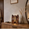 thumbnail image 6 of 2026 New Double Chimney LED Fall Farmhouse Cottage, 5.9" Hand-Painted Resin Harvest Pumpkin Village House, Rustic Autumn Thanksgiving Home Decor, 6 of 7