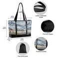 thumbnail image 2 of FORMRS Canvas Laptop Tote Bag for Women with 15.6" Computer Compartments Shoulder Handbag, Winter Mountain, 2 of 7