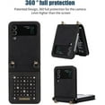 thumbnail image 2 of for Samsung Galaxy Z Flip 4 Crossbody Wallet Case for Women, Bling Glitter PU Leather Phone Case with Card Holder Cover for Samsung Galaxy Z Flip 4 SZ Black, 2 of 18