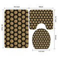 thumbnail image 3 of Black Yellow Sunflower Pattern Bathroom Rugs Sets 3 Piece,Toilet Cover Set,Absorbent Non Slip Bathroom Mats Sets with U-Shaped Contour Rug Toilet Rug Set, 3 of 5