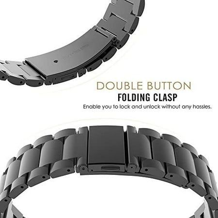for TicWatch Pro Band, Lamshaw Stainless Steel Metal Replacement Straps for TicWatch Pro