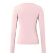 thumbnail image 3 of LINGLANG Womens Long Sleeve Shirts Fitted Tops Stretchy Base Layer Basic Tight Thermal Undershirt, 3 of 3