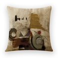 thumbnail image 1 of Funda de almohada de lino con estampado geométrico Retro, cubierta de cojín de sofá, decoración del hogar, se puede personalizar para usted, 40x40, 50x50, 60x60, 1 of 4