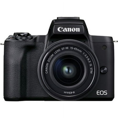 Canon EOS M50 Mark II + EF-M 15-45mm is STM Kit Black (International Version)