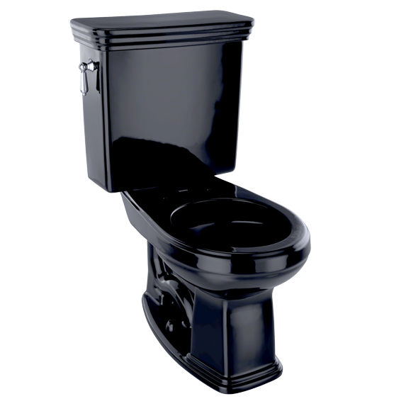 TOTO® Eco Promenade® Two-Piece Round 1.28 GPF Universal Height Toilet, Ebony - CST423EF#51