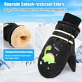 thumbnail image 2 of Guantes de Esquí para Niños MoKo, Mitones Térmicos a Prueba de Viento, Color Negro, 2 of 7