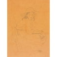 thumbnail image 2 of Berthe Morisot 15x18 Black Ornate Wood Framed Double Matted Museum Art Print Titled - Young Girl Sitting on a Scale, 2 of 5