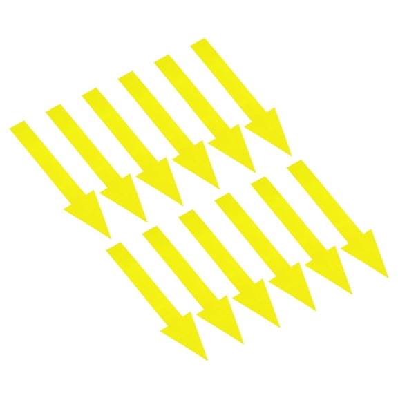 Uxcell Directional Arrow Sticker, 12 Pack Removable Self Adhesive Decal, Yellow